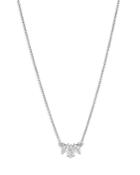 Nadri Wren Mixed Cubic Zirconia Statement Necklace In Rhodium Plated, 15-18
