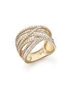 Diamond Baguette And Round Statement Ring In 14k Yellow Gold, 2.70 Ct. T.w.