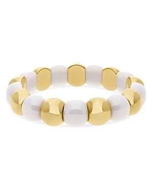 Roberto Demeglio Dama Aura White Ceramic Slip On Statement Bracelet