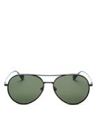 Moncler Men's Polarized Brow Bar Aviator Sunglasses, 57mm