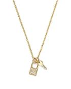 Zoe Chicco 14k Yellow Gold Lock & Key Diamond Pendant Necklace, 16
