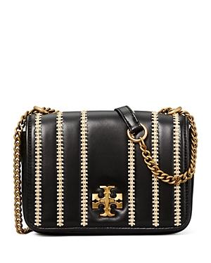 Tory Burch Kira Raffia Stripe Chain Shoulder Bag