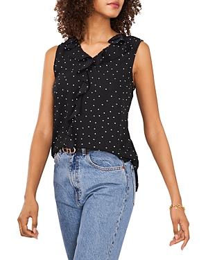 Vince Camuto Dot Print Ruffled Top
