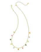 Kendra Scott Sloane Multicolor Star Charm Adjustable Strand Necklace In 14k Gold Plated, 16-19