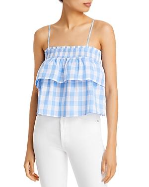 Aqua Gingham Tiered Top - 100% Exclusive