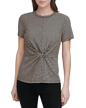Dkny Short Sleeve Twist Front Tee