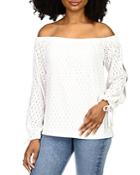 Michael Michael Kors Eyelet Off-the-shoulder Top