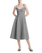 Michael Kors Collection Gingham Fit & Flare Dress