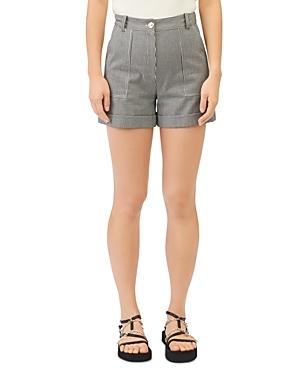 Maje Ifalu High Waisted Striped Shorts