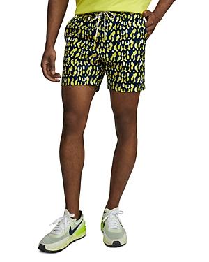 Psycho Bunny Everett Geo Print Slim Fit Swim Trunks