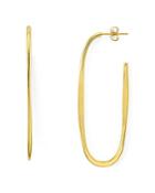 Aqua Oval Hoop Earrings - 100% Exclusive