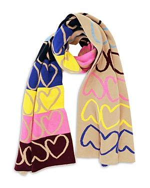 Kerri Rosenthal Heart Stripe Cashmere Scarf