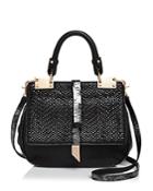 Foley And Corinna Dione Woven Leather Saddle Bag