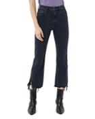 3x1 Empire Frayed Crop Flare Jeans In Starling