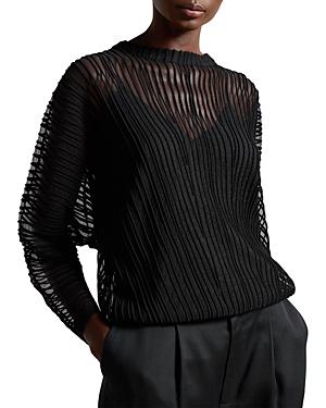 Ted Baker Nellay Sheer Striped Knit Top