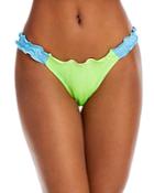 Peixoto Amore Ruffled Colorblock Bikini Bottom