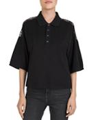 The Kooples Lace-inset Pique Polo Shirt