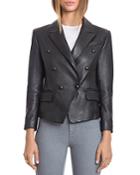 Bagatelle. City Lamb Leather Double Breasted Blazer