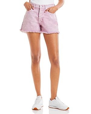 7 For All Mankind Monroe Cutoff Denim Shorts In Mineral Sorbet