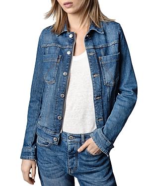 Zadig & Voltaire Kiomy Guitar Embroidered Denim Jacket