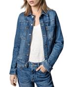 Zadig & Voltaire Kiomy Guitar Embroidered Denim Jacket