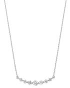 Bloomingdale's Diamond 7-stone Bar Necklace In 14k White Gold, 1.0 Ct. T.w. - 100% Exclusive