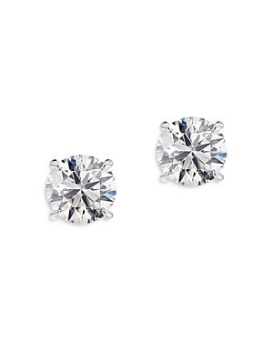 De Beers Forevermark Platinum Classic Diamond Four Prong Stud Earrings