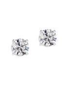 De Beers Forevermark Platinum Classic Diamond Four Prong Stud Earrings