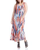 Karen Kane Plus Ikat Print Maxi Tank Dress