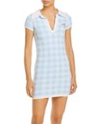 Alexanderwang.t Towel Gingham Terry Jacquard Polo Dress