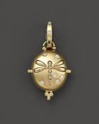 Temple St. Clair 18k Small Dragonfly Locket With Diamonds
