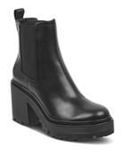 Kendall And Kylie Women's Jett Round Toe Leather Platform Booties