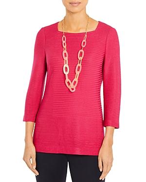 Misook Textured Square Neck Tunic