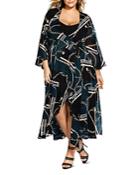 City Chic Plus Chained Up Maxi Wrap Dress