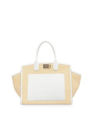 Salvatore Ferragamo The Studio Rafia Tote