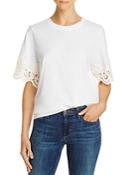 See By Chloe Lace Trim Short-sleeve Tee