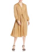 T Tahari Tie Front A Line Dress