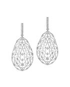 Hueb 18k White Gold Estelar Openwork Diamond Drop Earrings