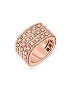 Roberto Coin 18k Rose Gold Byzantine Barocco Ring With Diamonds