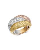 Bloomingdale's Yellow, White & Pink Diamond Ring In 18k Yellow, White & Rose Gold - 100% Exclusive