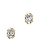 Bloomingdale's Oval Shaped Diamond Stud Earrings In 14k Yellow Gold, 0.33 Ct. T.w. - 100% Exclusive
