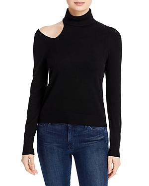 525 Shoulder Slit Turtleneck Top
