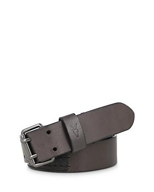 Allsaints Men's Double Rivet Square Buckle Leather Belt