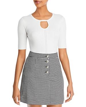 T Tahari Elbow Sleeve Keyhole Top