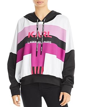 Karl Lagerfeld Paris Color Blocked Hoodie