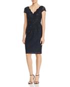 Adrianna Papell Embellished Lace Cocktail Dress