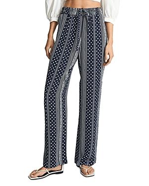 Reiss Sky Printed Wide Leg Pants