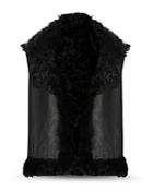 Allsaints Leather Shearling Vest