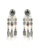 Alexis Bittar Future Antiquity Multi-crystal, Imitation Pearl & Labradorite Fringe Drop Earrings