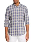 The Men's Store At Bloomingdale's Linen Tri-color Plaid Classic Fit Shirt - 100% Exclusive